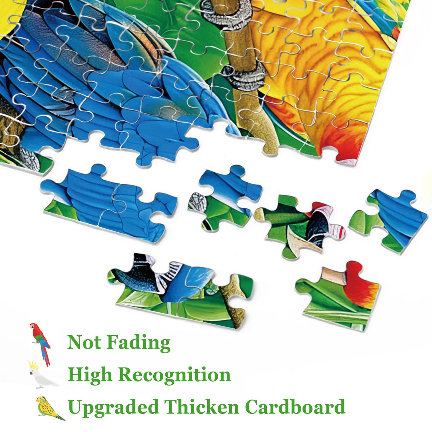 Bird Puzzles for Adults 1000 Pieces Nature, Colorful Parrot Jigsaw Puzzle, Beautiful Animal Plant Puzzle