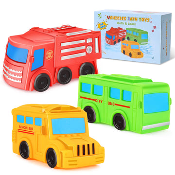 No Hole Bath Toys For Babies And Toddlers, Car Bath Toys For Infant Kids 1-3, Beach Pool Bathtub Toys For Kids, Baby Bath Toys 1