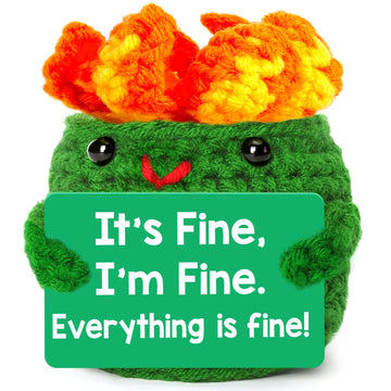 4Thfarmes Mini Dumpster Emotional Fire Support Positive Crochet, Office Gifts Funny Gag Gifts For Women Men, Small Birthday Gift