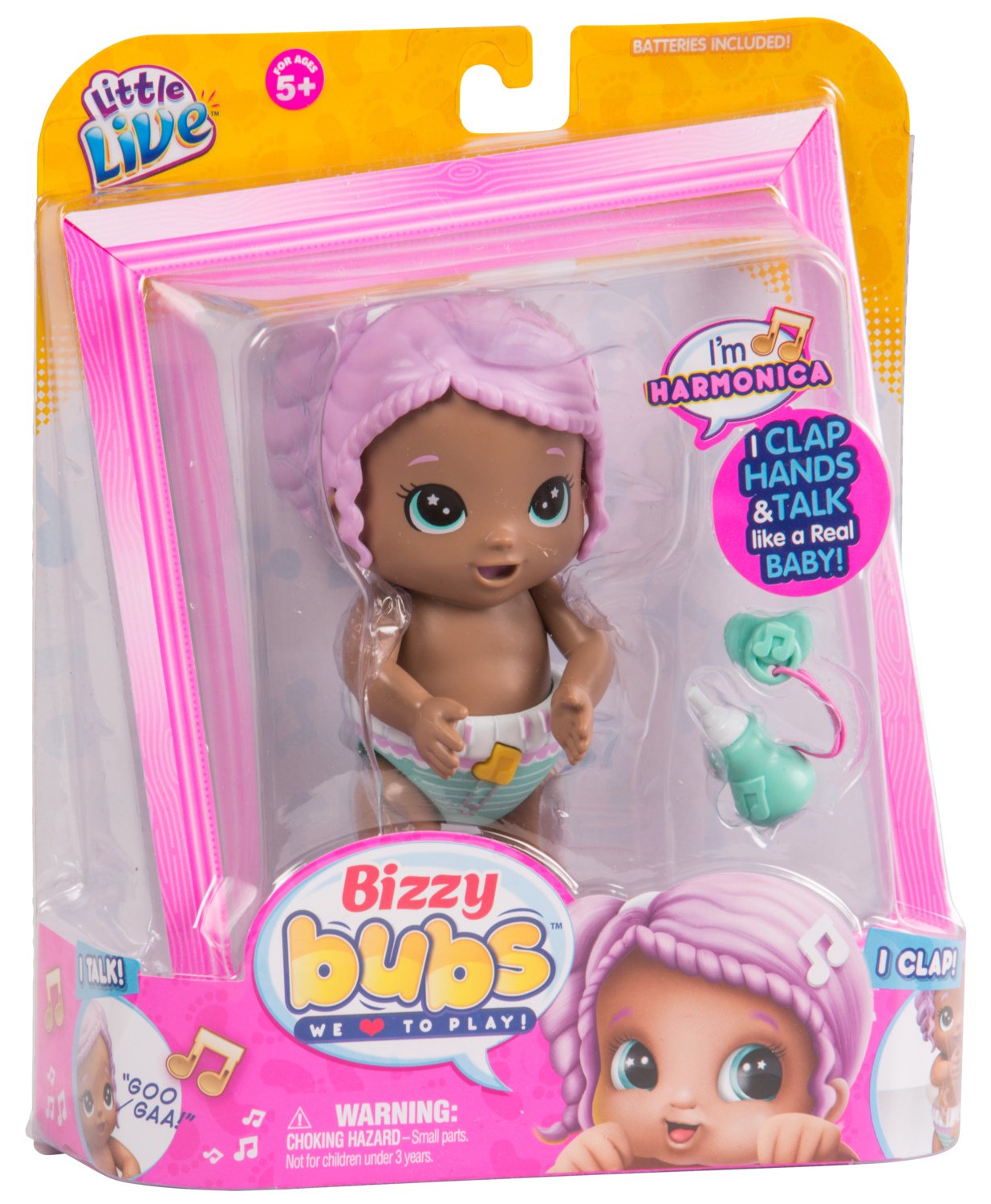 Little Live Babies Little Live Bizzy Bubs Clap Baby Harmonica Childrens Toy