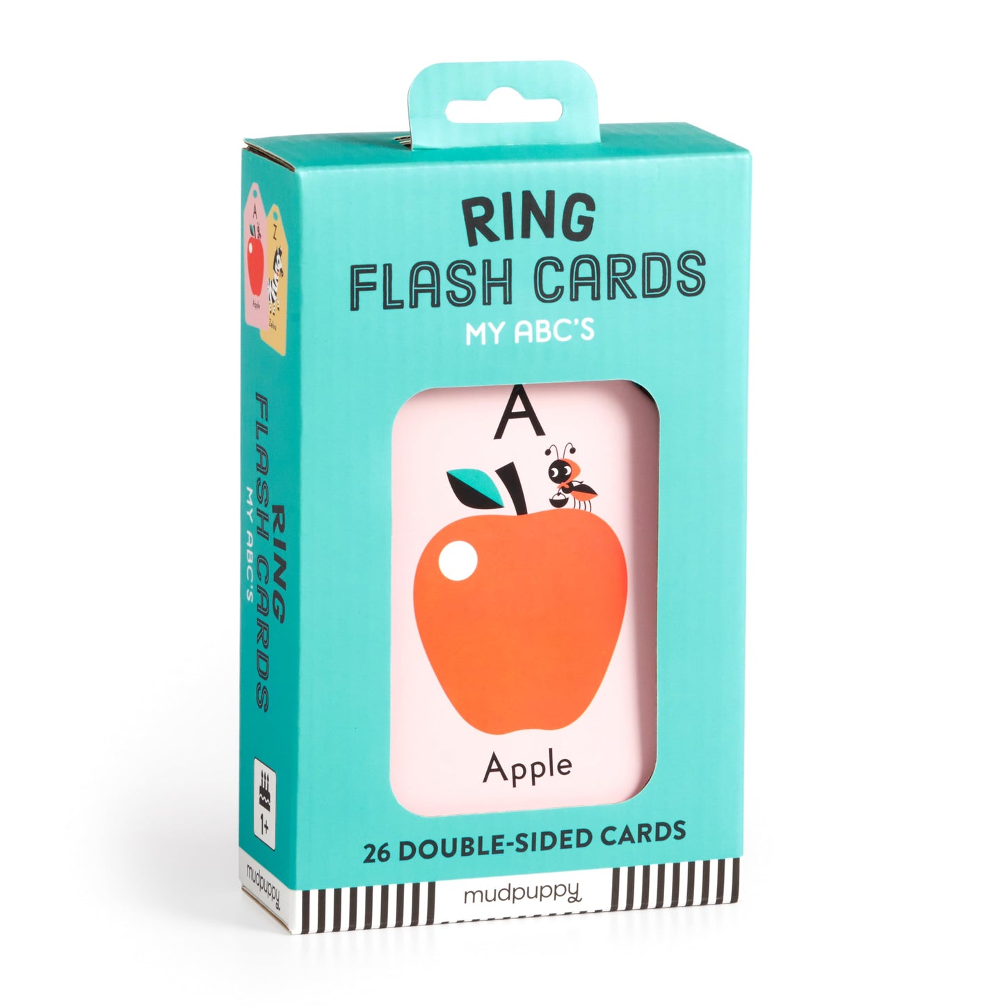 Mudpuppy My Abc'S - Ring Flashcards 26 Durable Double Sided Alphabet Cards And Reclosable Ring With Colorful Art For Kids Ages 3