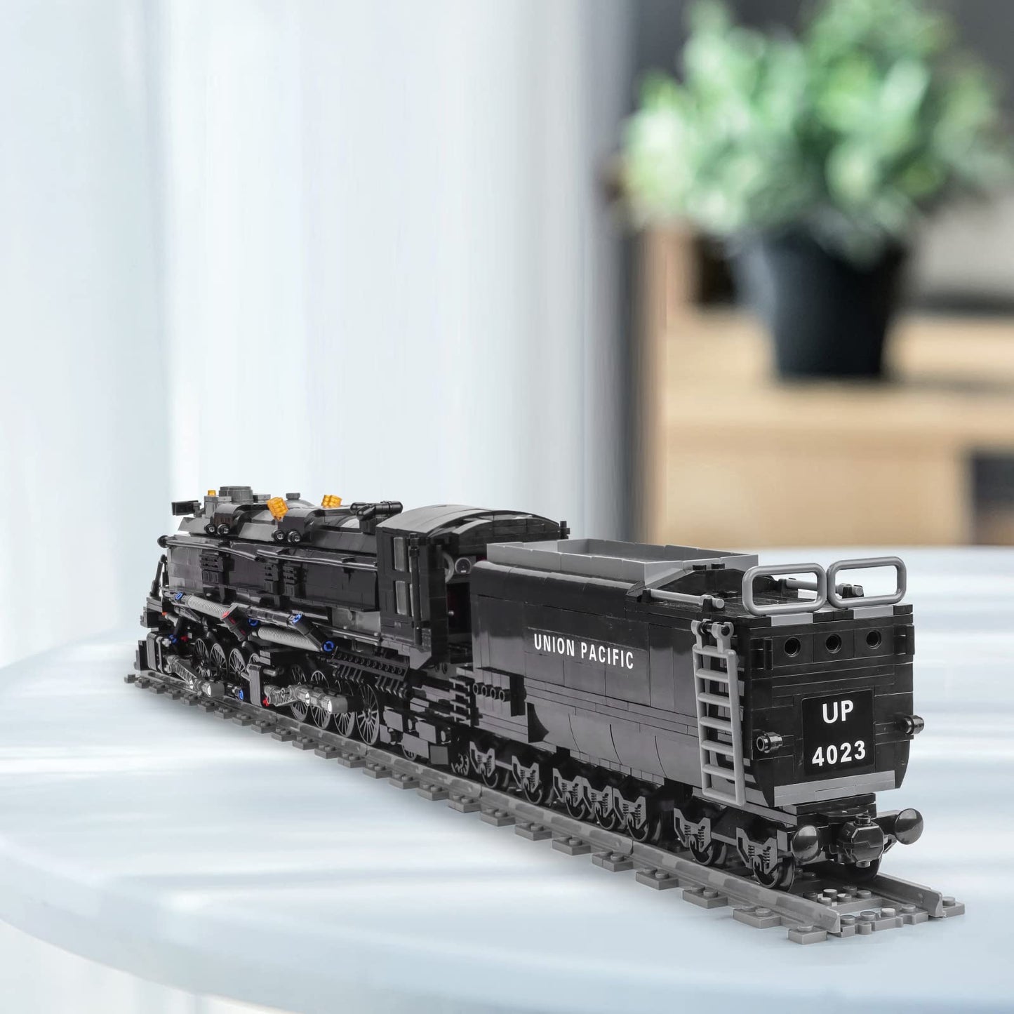 Chunbrommisam Steam Model Train Building Blocks, Build The Train Building Bricks Set, Large Locomotives Display Toy With Train T