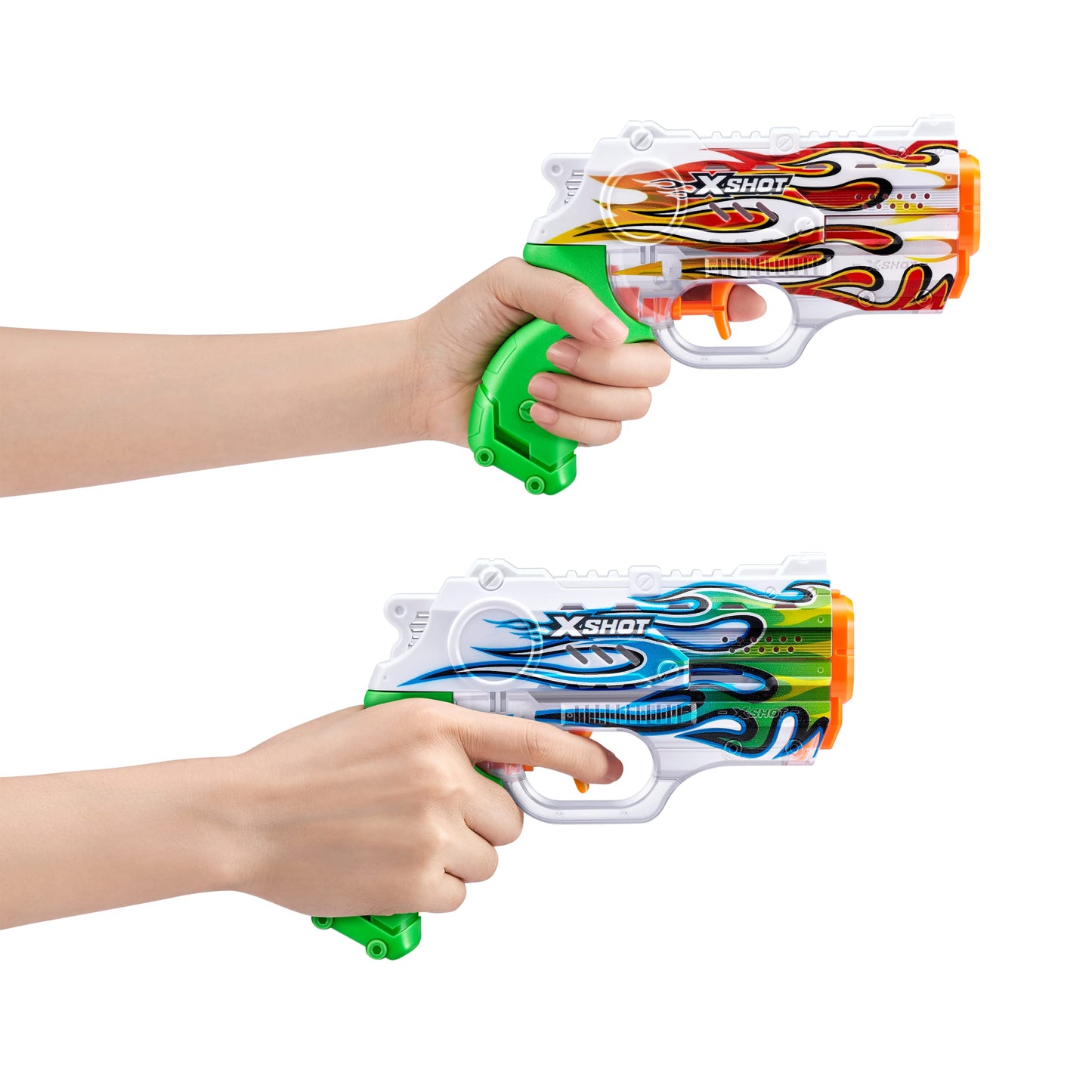 X-Shot Water Fast-Fill Skins Nano (4 Pack) By Zuru Refresh Watergun, Xshot Water Toys, 4 Blasters Total, Fills With Water In Jus