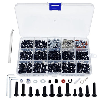 520pcs Universal RC Screw Kit Screws Assortment Set for Traxxas Arrma Redcat HPI Axial SCX10 Losi 1/8 1/10 1/12 1/16 Scale RC Ca