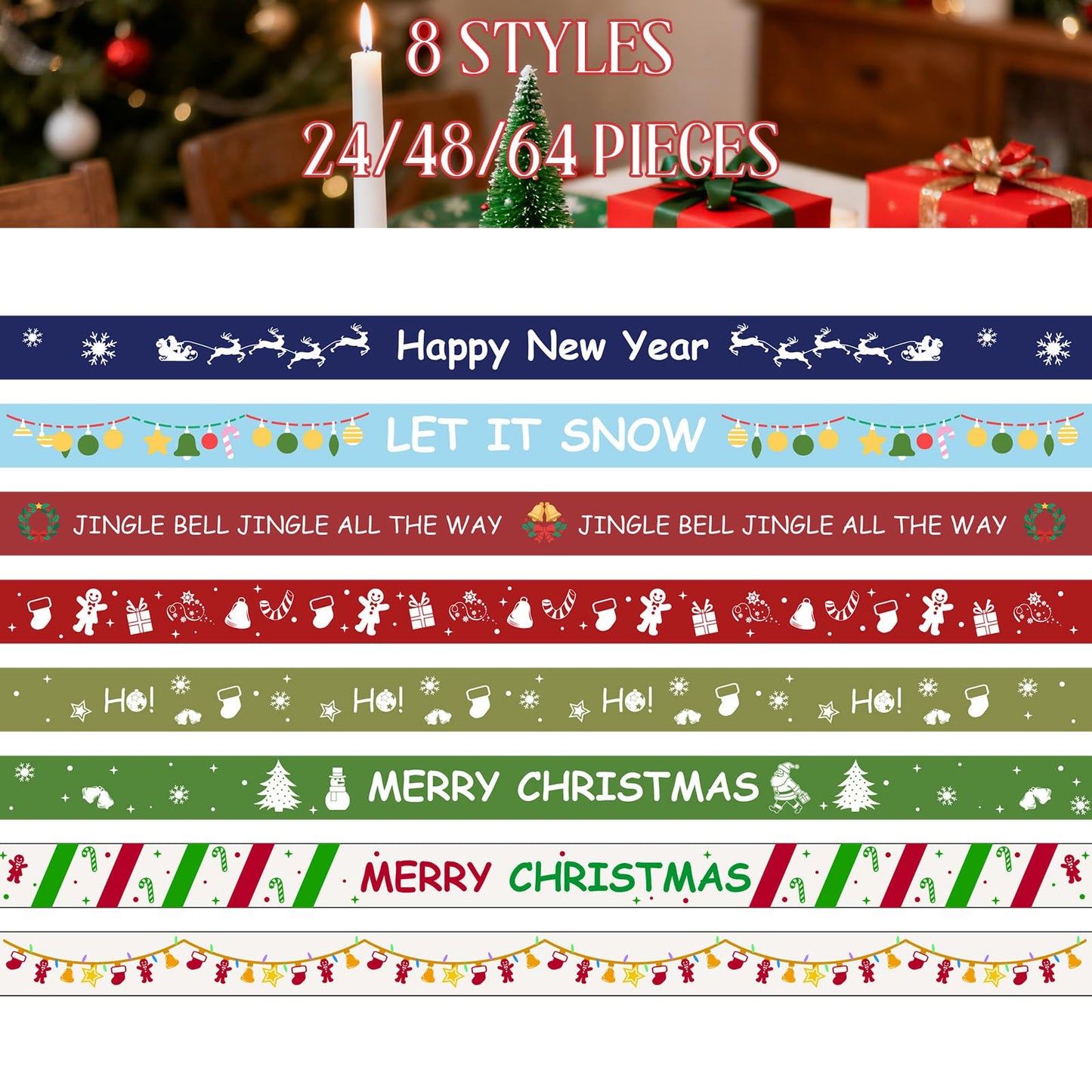 MATEPLUS 24Pcs Christmas Silicone Bracelets Xmas Rubber Wristbands for Family Holiday Party Favors Supplies for Kids Adults,Chri