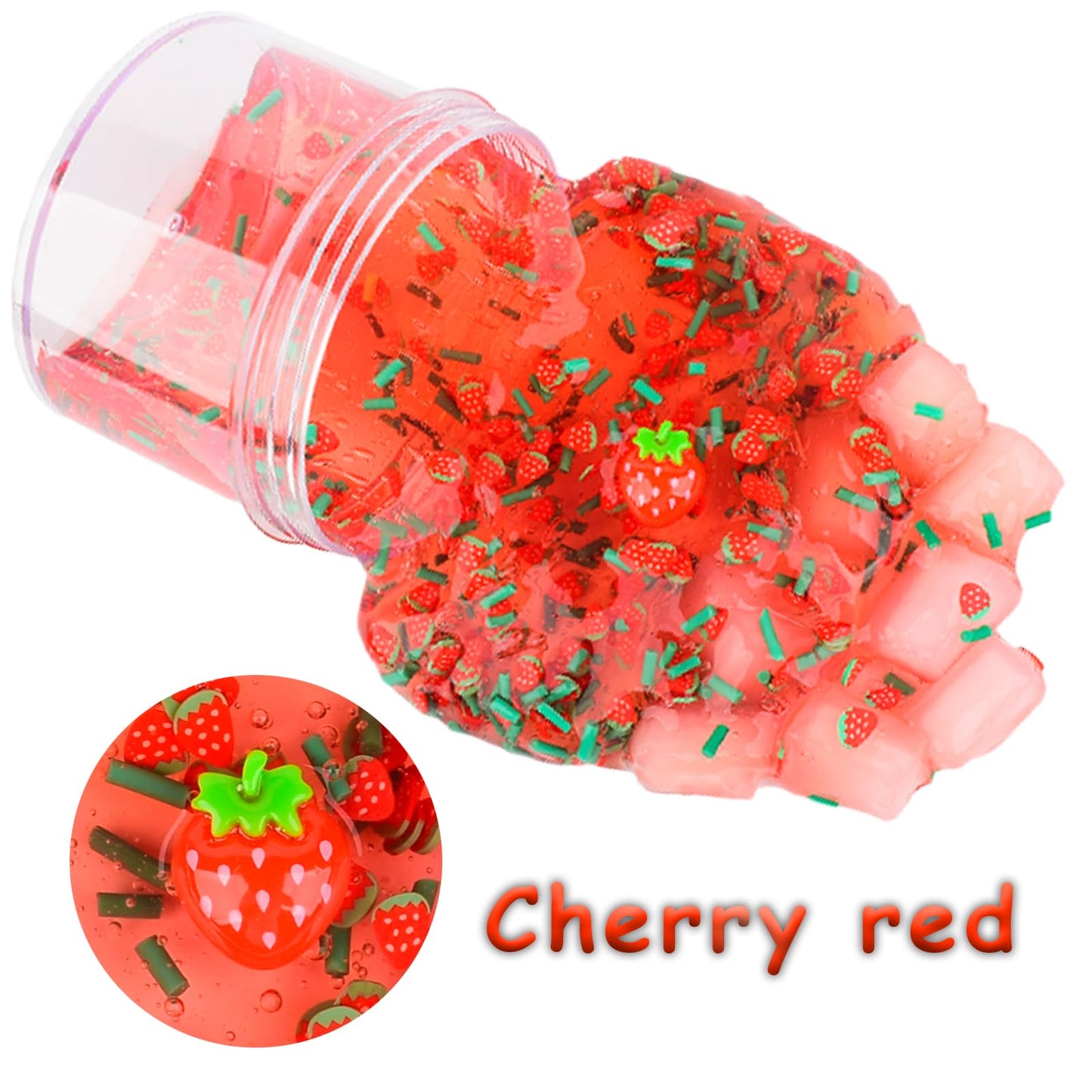8 Pack Jelly Cube Crunchy Slime Kit  with Soft Stretchy Non-Sticky Clear Crunchy Slime Toy  Stress Relief Toy for Girls and Boys  Best Birthday Gift  Kids Party Favors and School Education