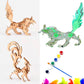 (5pcs) Animal Wood Puzzles mature-themed  3D Wooden Puzzles Set  Exquisite DIY Model Craft kit  Artwork Set Waiting to be Painted