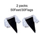Lybutty 100 Feet Black Pennant Banners Flags String Hanging Triangle Bunting Flags,Party Decorations For Grand Opening,Kids Birt