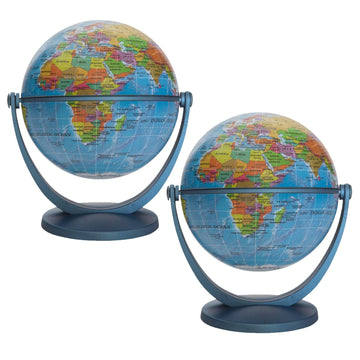 Waypoint Geographic 4'' Blue Ocean Gyroglobe, Pack Of 2