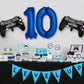 Navy Blue Video Game Party Supplies Boys 10Th Birthday Party Decorations- 2 Packs Game On Balloons With Dark Blue Number 10 Ball
