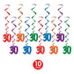 Beistle 30 Whirls 10 Piece, Multicolored