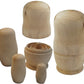 Adventure Awaits! 2-Pack Solid Wood Blank Nesting Doll 5Pc Set