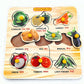El Smo Wooden Vegetable Puzzles With Picture Educational Board For Kids 9 Vegetable Knob Early Educational Learning Wooden Puzzl