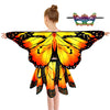Sunlisky Kids Butterfly Wings Costume For Girls Fairy-Wings Toddler Dress Up Play Costumes Butterfly Skirt Set Mask Party Favors