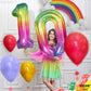 KatchOn, Giant Rainbow 10 Balloon Number - 40 Inch | 10th Birthday Decorations | Rainbow 10th Birthday Balloons for 10 Birthday
