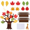 MixTeach 25 Sets Fall Thankful Trees Craft Kits Make Your Own Thanksgiving Tree Decors DIY Gratitude Hanging Ornament Leaf Cutou