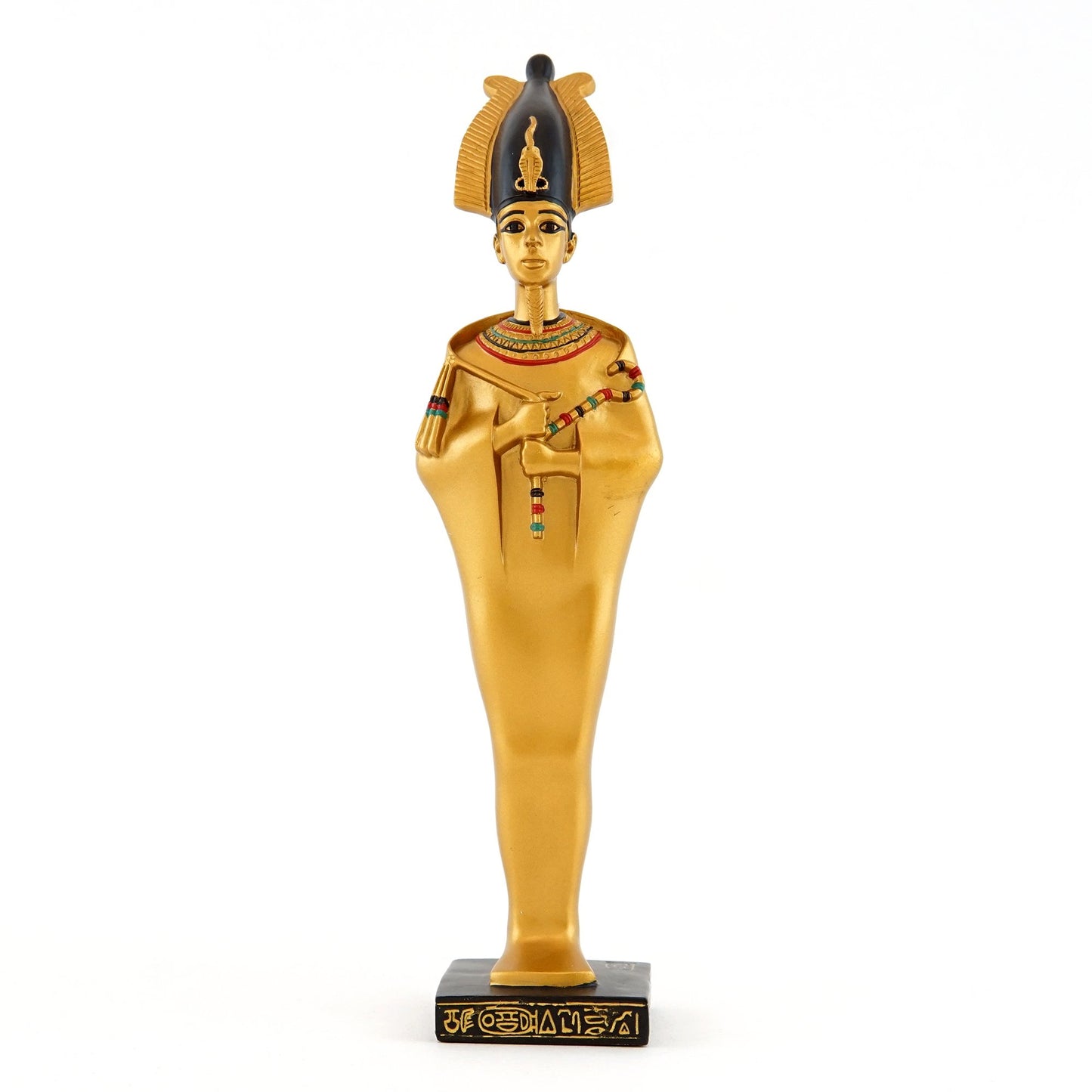 Top Collection Egyptian Osiris Statue 8.75-Inch Hand Painted Figurine With Gold Accents
