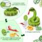 Tezituor Giant Green Boa Constrictor Plush Toy, 80 Realistic Stuffed Animal with 3 Babies & 2 Eggs - Perfect Gift for Boys & Girls