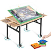 JoyPcsTable 1500-Piece Jigsaw Puzzle Table, 35x26, Wood, Black Legs, Model 230923, Adjustable, Portable, Folding Design on Wheels