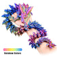 Locyfens Large 30'' 3D Printed Dragon, Articulated 3D Dragon Toys, Long Crystal Dragon Rainbow Red Yellow Blue