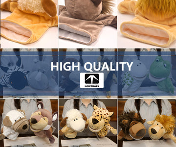 Lomtrats Animal Hand Puppets For Kids With Movable Open Mouths, Perfect For Storytelling,Teaching,Preschool,Birthday Gifts