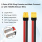 MOOKEERF 3 Pairs XT60 Plug Female and Male Connector with 55mm 10AWG Silicon Wire for RC Lipo Battery FPV Racing Drone