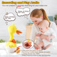 13' Eggshell Talking Dancing Duck, Repeating What You Say Mimicking Recording Plush Baby Toy Musical Songs Singing Talking Glowing Animated Twisting Gifts Of Lighting Up Funny Toys For Toddler Kids