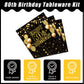 Kepeel 96Pcs 80Th Birthday Party Tableware Set, Back In 1944 Birthday Party Decorations Supplies For Men Women Cheers To 80 Year