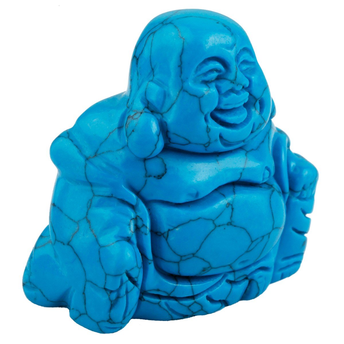 Rockcloud Healing Crystal Gemstone Carved Laughing Happy Buddha Feng Shui Figurines Wealth And Good Luck 1.5''