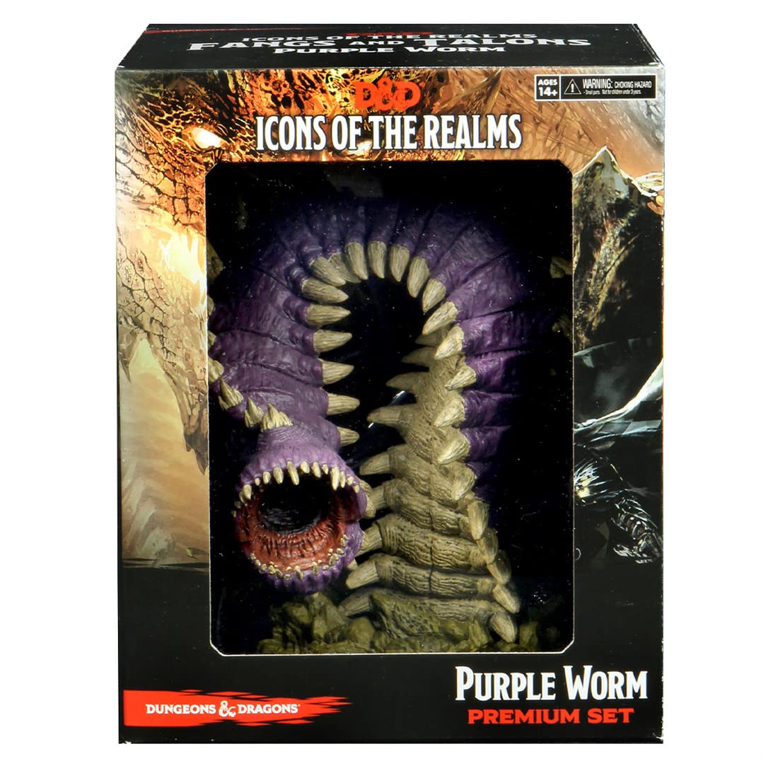 WizKids D&D Icons of The Realms Purple Worm Premium Set - Plastic Model WZK96002