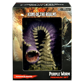 WizKids D&D Icons of The Realms Purple Worm Premium Set - Plastic Model WZK96002