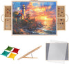 1500 Piece 2-in-1 Tilting & Rotating Puzzle Board with Drawers,Adjustable 5 Angle Jigsaw Puzzle Board with Cover & 4 Puzzle Sort