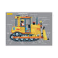 Mudpuppy Bulldozer - Mini Puzzle Featuring Colorful Construction Site Scene Perfect Travel Activity for Children Ages 4 and Up