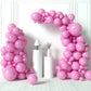 House Of Party Pink Balloon Garland - Baby Pink Balloons, 5/12/18 Inch Balloon Arch Pink For Graduation Party, Birthday, Wedding