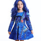 Wonderbabe Evie Descendants Costume For Girls Birthday Party Supplies Outfits For Girls Princess Zipper Jacket Long Sleeve Dress With Wig