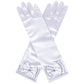 Bibuty Princess Dress Up Accessories Princess Gloves For Little Girls, White Toddler Gloves For Girls Princess Dress Up Set, Costume Gloves Set Toy Gift For 3 4 5 6 Year Old Toddler Girls