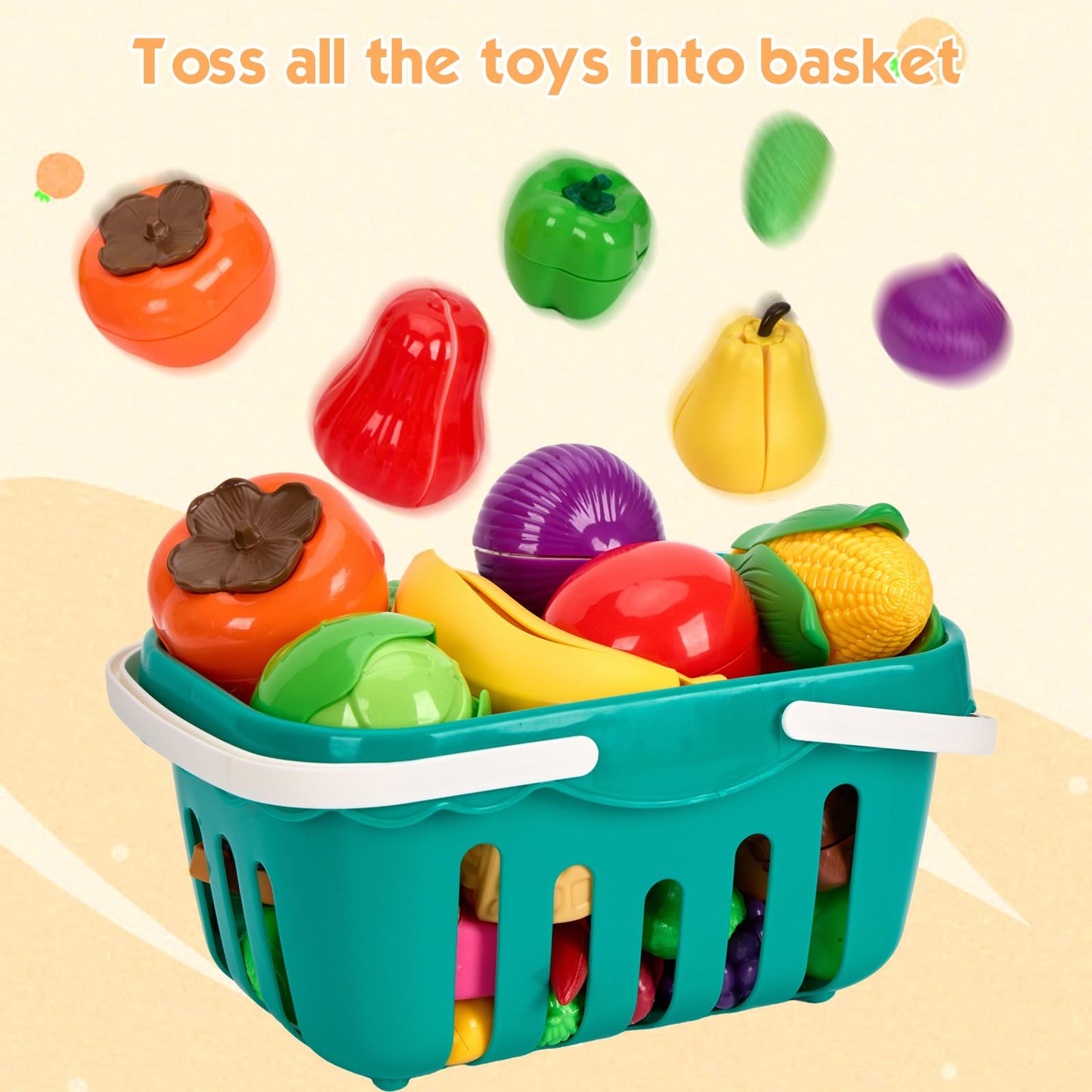 Bruvoalon Mini Play Kitchen Accessories Set - 200 Pcs, Green, ABS Cookware & Tableware for Kids, Learning Gift for Toddlers