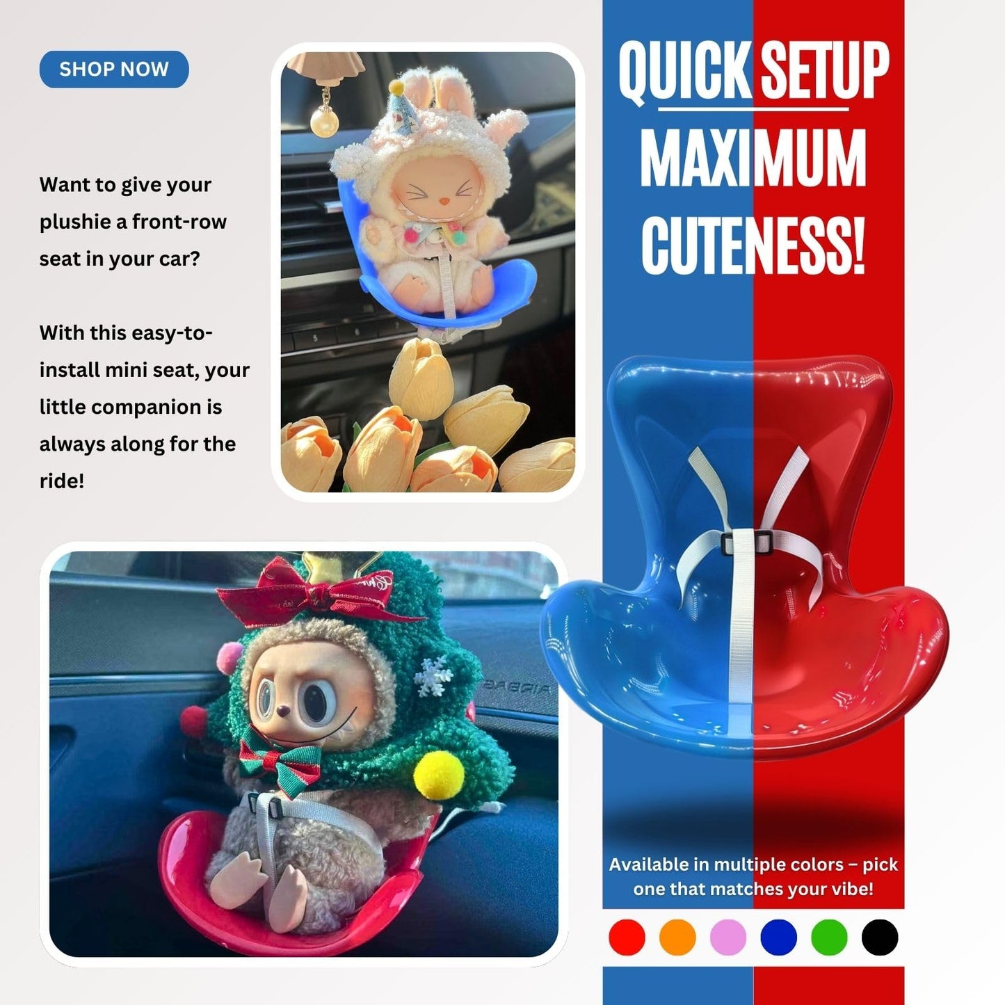 Accessories For Labubu Dolls, Have A Seat For Labubu Doll, Doll Vent Car Seat,Suitable For Displaying And Protecting Labubu Doll