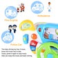 Fisca Toddler Steering Wheel Toy Baby Interactive Learning Toy For Toddler 1-3 Year Old, My First Driving Educational Baby Musical Toy With Light And Sound For Preschool Kids