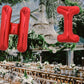 Toniful 40 Inch Large Bright Red Letter Balloons A-Z, Giant Jumbo Helium Foil Mylar Big Letter I Balloons For Birthday Party Ann