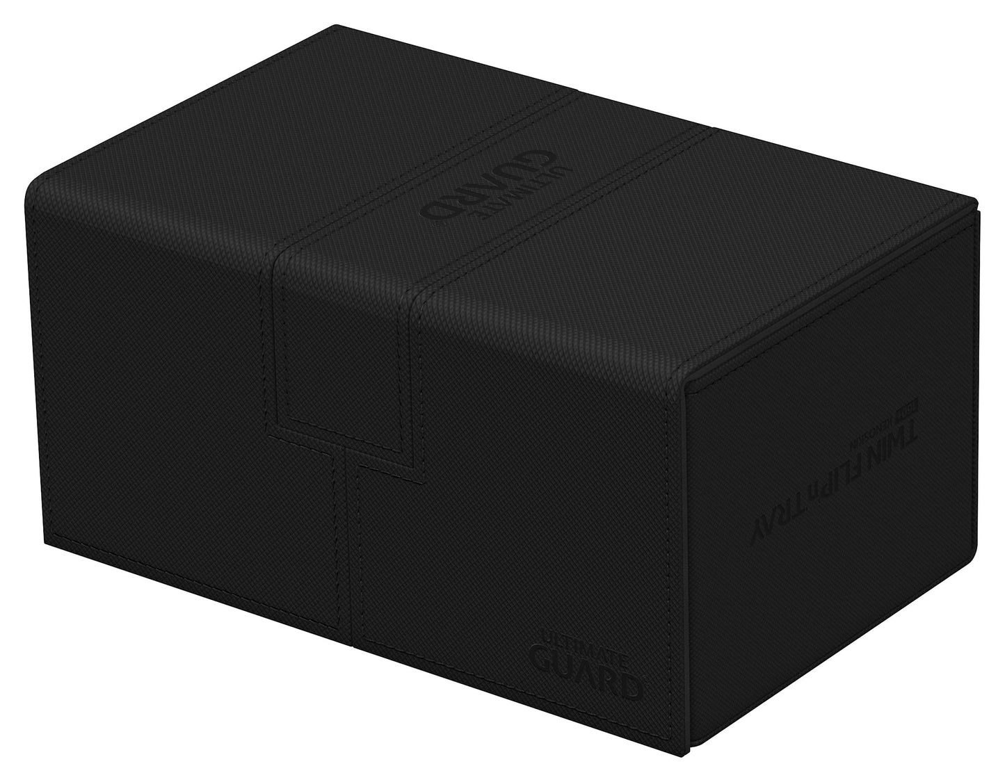 Ultimate Guard Twin Flip'N'Tray 160+, Deck Case For 160 Double-Sleeved Tcg Cards + Dice Tray, Black, Independent Magnetic Closur