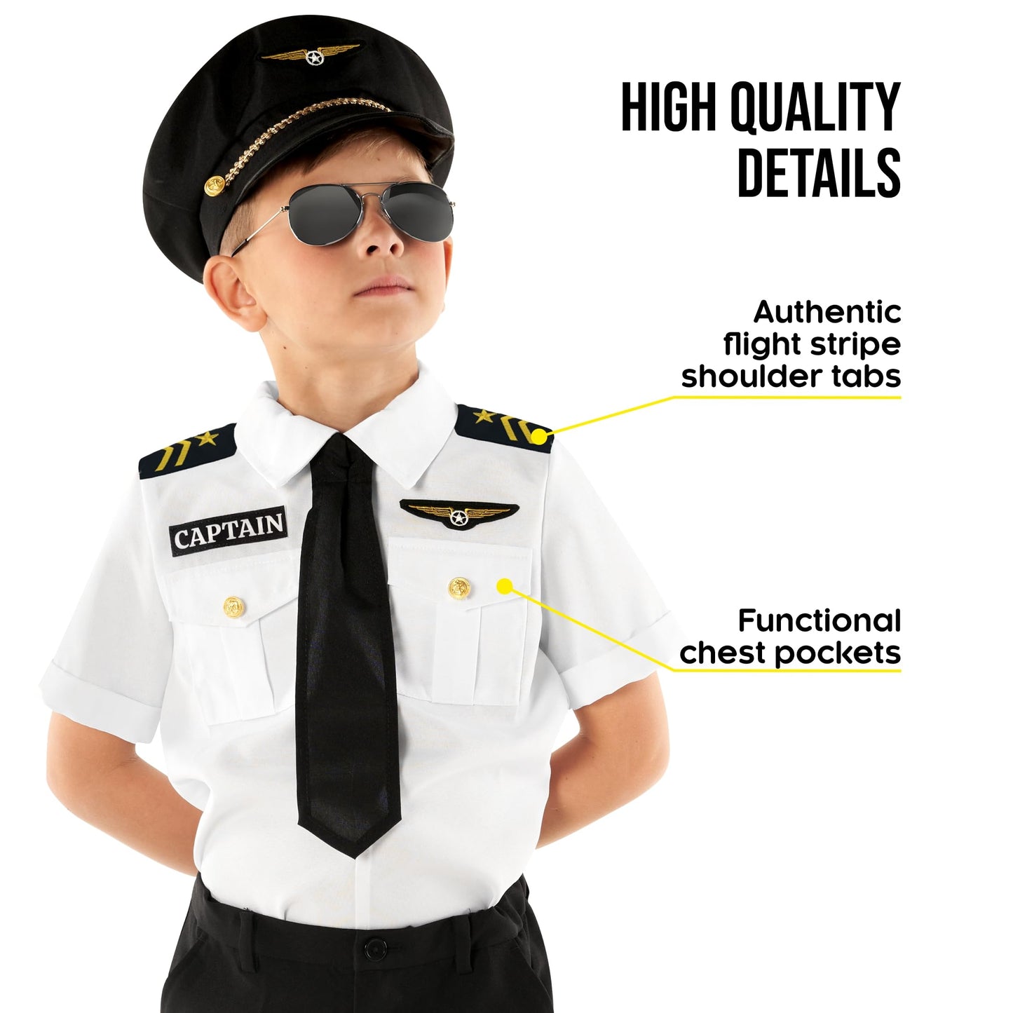 Morph Pilot Costume For Kids Airplane Costume For Kids Pilot Costume For Boys Pilot Uniform Pilot Halloween Costumes For Kids L