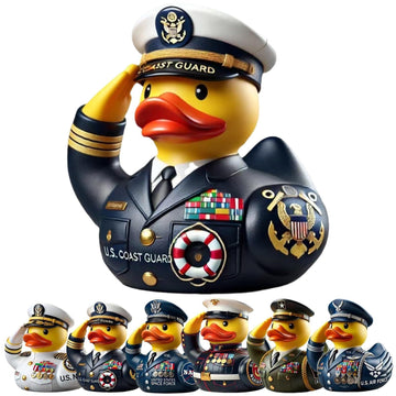 evqosiv Veterans Memorial Duck, Rubber Ducky Gifts, Resin Veteran Duck Figurines Forces Memorial Rubber Ducks Army Military Rubb