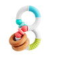 Munchkin Sili Twisty Bendable Baby Teether Toy, Silicone And Wood, Bpa Free, 3+ Months