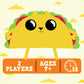 Exploding Kittens Tacocat Spelled Backwards Board Game - 2 Players, Ages 7+, Cardboard, Multicolor, TACO-CORE-1, 15 Minutes to Play