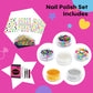 Tomons Nail Polish Set Non Toxic Kids Nail Polish Kit for Kids Ages 7-12, Birthday Gifts for 6 7 8 9 10 11 12 Year Girl, Glitter