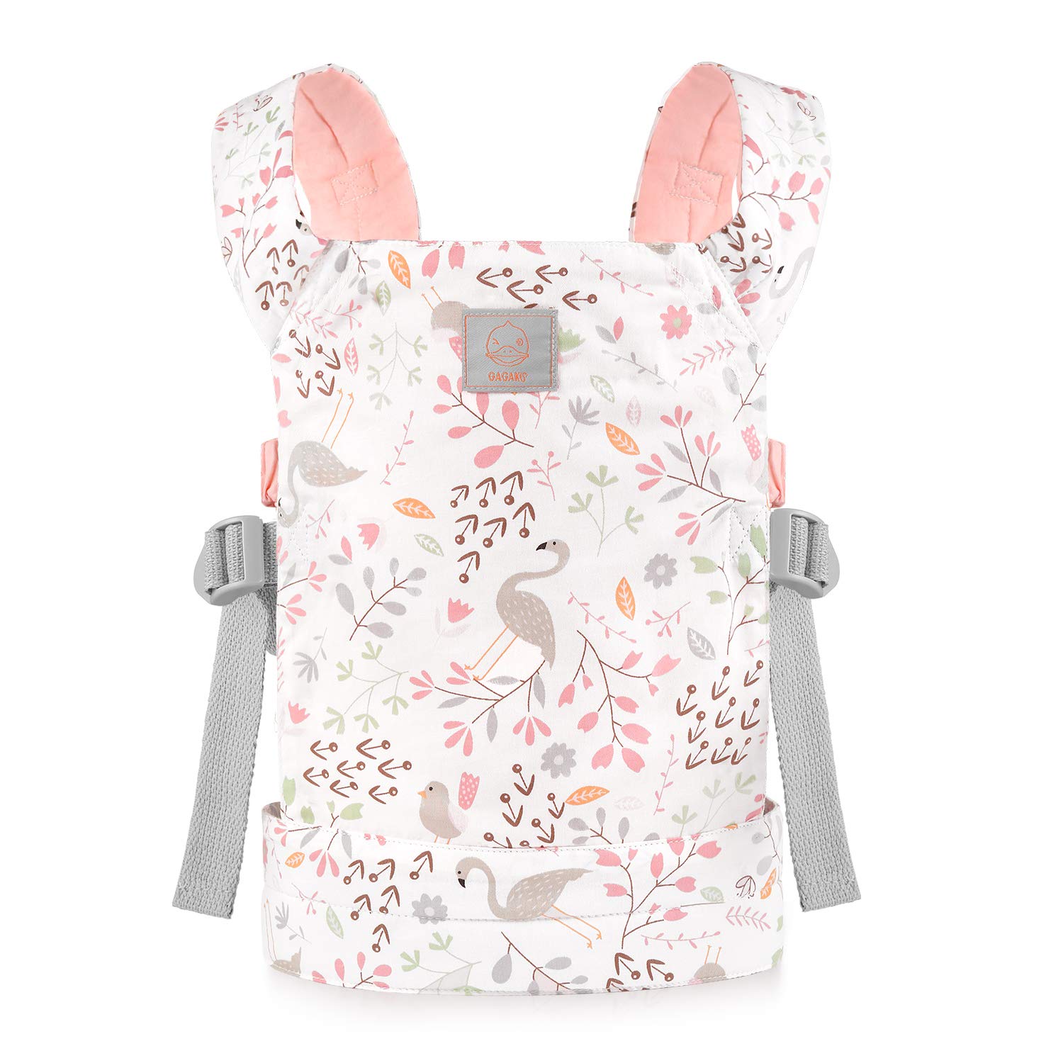 Gagaku Baby Doll Carrier Soft Cotton Stuffed Toy Carrier Doll Accessories For Kids - Pink (Flamingo)