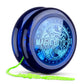 Looping Yoyo Responsive Yoyo For Kids Beginners, Starter Yo-Yo 2A Loop Yo Yo Easy To Play Basic String Tricks (D1 Blue + Red)