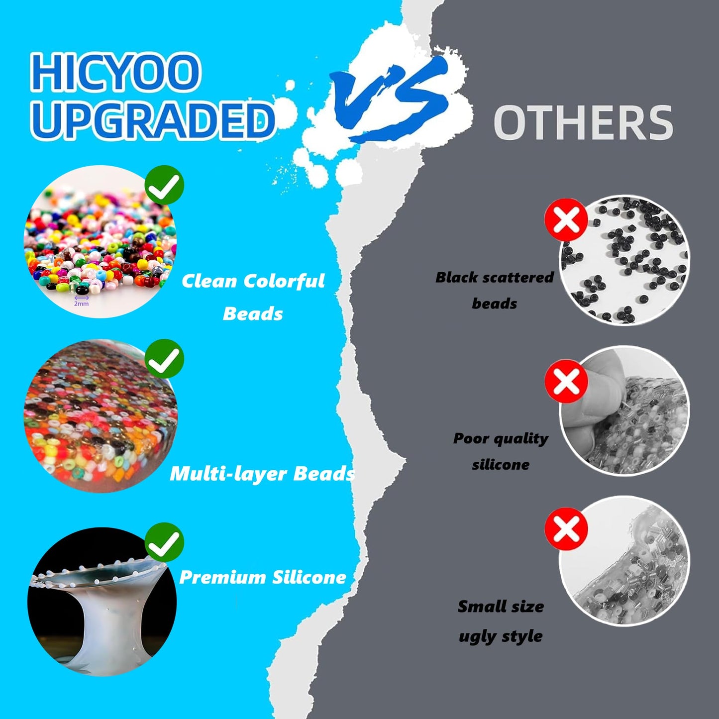 Picky Pad Skin Picking Fidget Toy, Silicone Big Picking Fidget Pad More Beads Duck Shape Trichotillomania Toys for Skin Pickers