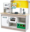 Hape E3177 Deluxe Game Kitchen With Microwave, Coffee Maker, Refrigerator, Oven, Hob With Frying Pan Fun With Many Accessories, From 3 Years, L: 34.9, W: 11.7, H: 35.4 Inch